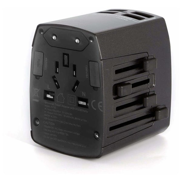 Anker Universal Travel Adapter With 4 USB Port – محول جداري للسفر بعدة منافذ من شركة أنكر