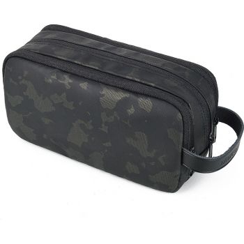 WiWU Salem Travel Pouch Big Capacity 3 Layer Daily Accessories Gadget Organizer with Leather Handle - Green