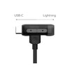 Momax 1-Link Flow Duo 2-in-1 USB-C to Lightning Braided Cable (1.5m) - Black