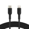 Belkin Boost Charge Braided USB-C to Lightning Cable (2m / 6.6ft, Black)