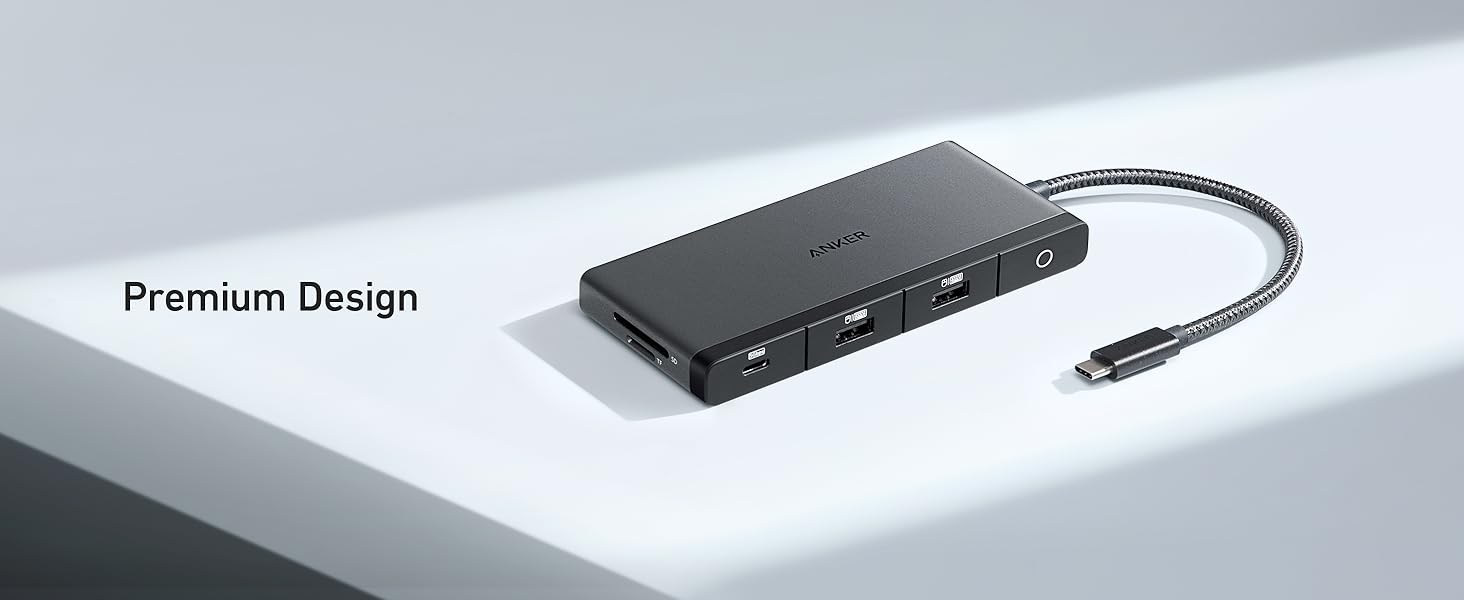 موزع Anker 552 USB-C (9 في 1، 4K HDMI)