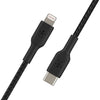 Belkin Boost Charge Braided USB-C to Lightning Cable (2m / 6.6ft, Black)