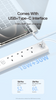 LANEX LC68U GAN PD30W Multifunction Power Socket 3250W 2M (UK PLUG) - WHITE