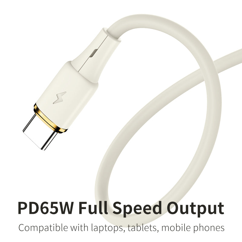 Lanex 2-in-1 Cable Beige With Type C & Lighting 1.2m Beige – LS456T