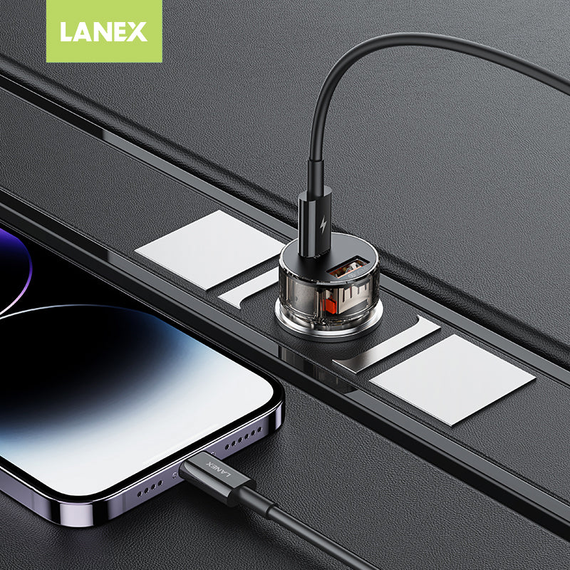 Lanex 2 Port Car Charger Black – LQ10