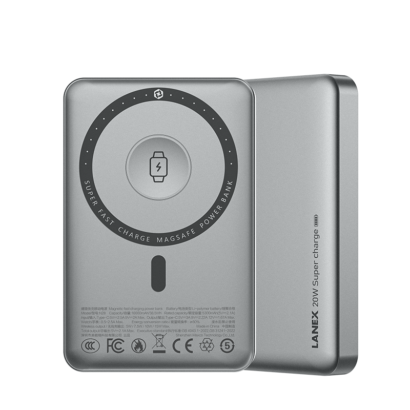 Lanex Magsafe Wireless Power Bank 10000mAh Grey – N28