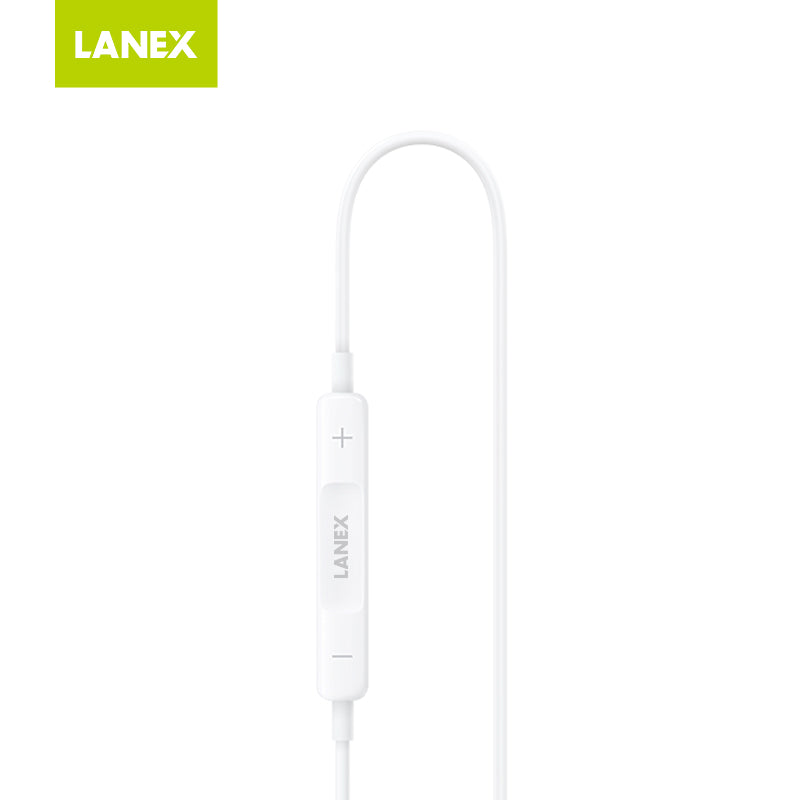 Lanex Wired In Ear Headphone White – LE06