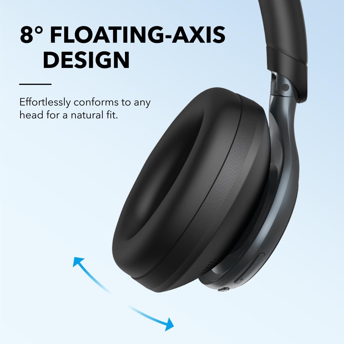 Soundcore by Anker, Space One Active Noise Cancelling Headphones, 40H ANC Playtime - Black