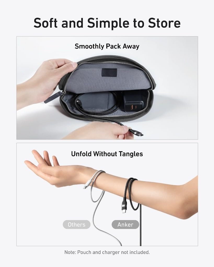 Anker 240W USB-C to USB-C Braided Cable (1.8m, Model A82E2H12)