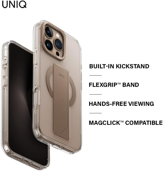 Uniq Heldro Max iPhone 16 Pro Max Case | FlexGrip™ Multi-Purpose Phone Case + Magnetic Charging + Camera Stand