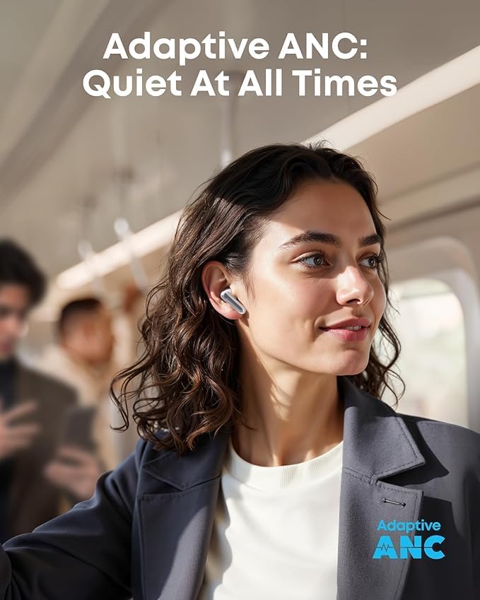 Soundcore By Anker P41i ANC Earbud, 6 Microphones, Built-in Phone Stand, and 3000mAh Power bank - White