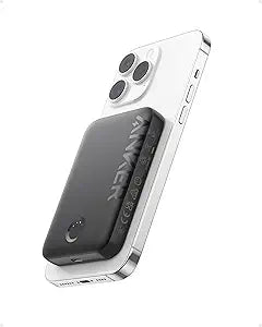 Anker 321 MagGo Battery (PowerCore Magnetic 5K), 5,000mAh Magnetic Wireless Portable Charger, Compatible with iPhone 15/15 Plus/15 Pro/15 Pro Max, iPhone 14/13/12 Series(Black)