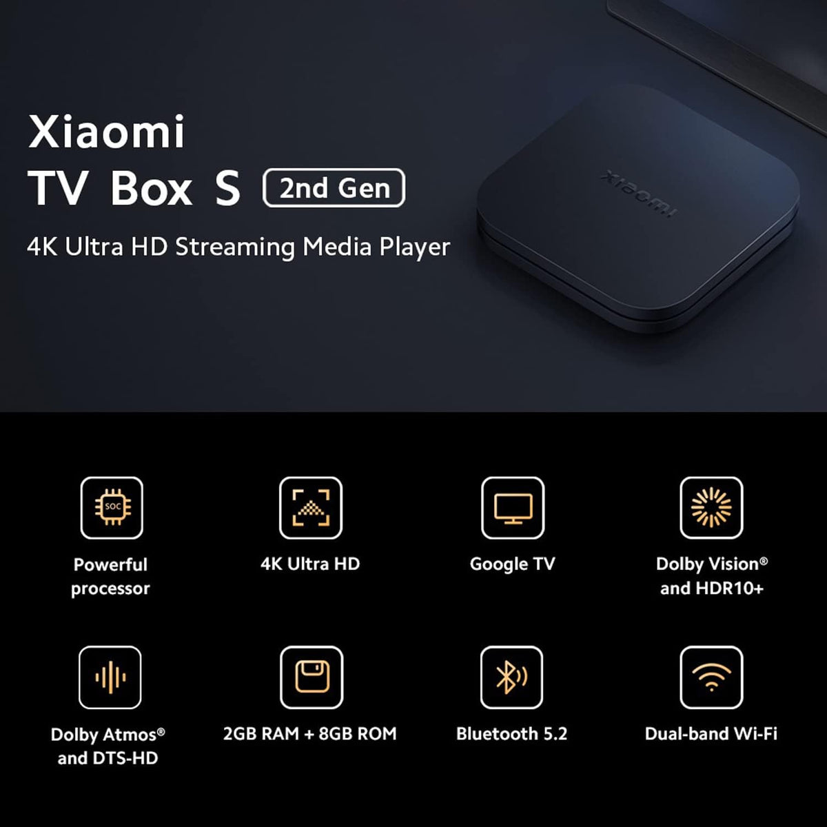 Xiaomi Mi Box S Android TV with Google Assistant Remote Streaming Medi – EM  Square