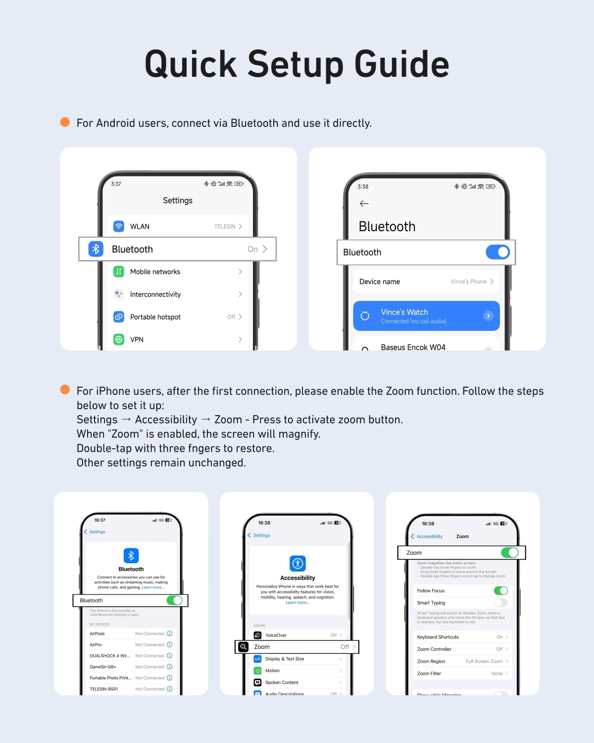 TELESIN Fun Shot Magnetic Phone Camera DSLR Style Shutter Grip for iPhone & Android with Detachable Wireless Shutter Button - MFI Certified - 1/4" Screw - Comfort Ergonomic Camera Grip Handle Holder