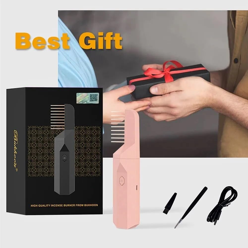 Bakhoor Burner Portable Electric USB Power Charge for Hair & Clothes - Pink