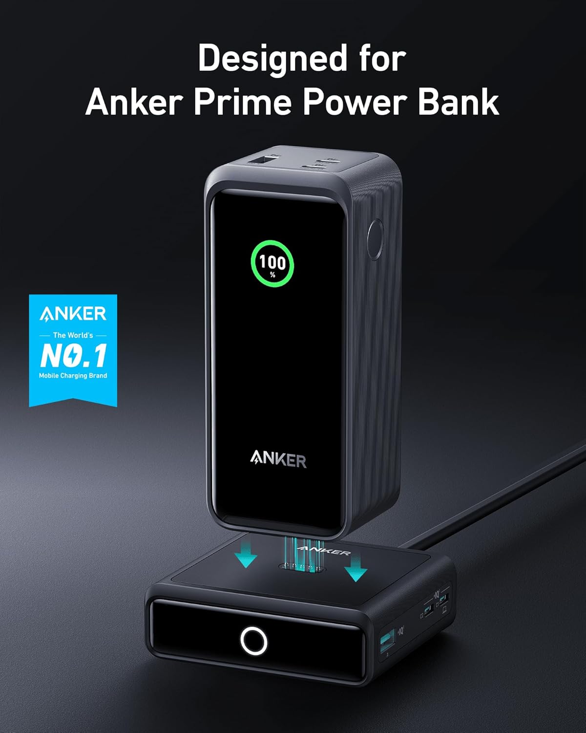 Anker Charging Base, 100W Fast Charging with 3 Ports