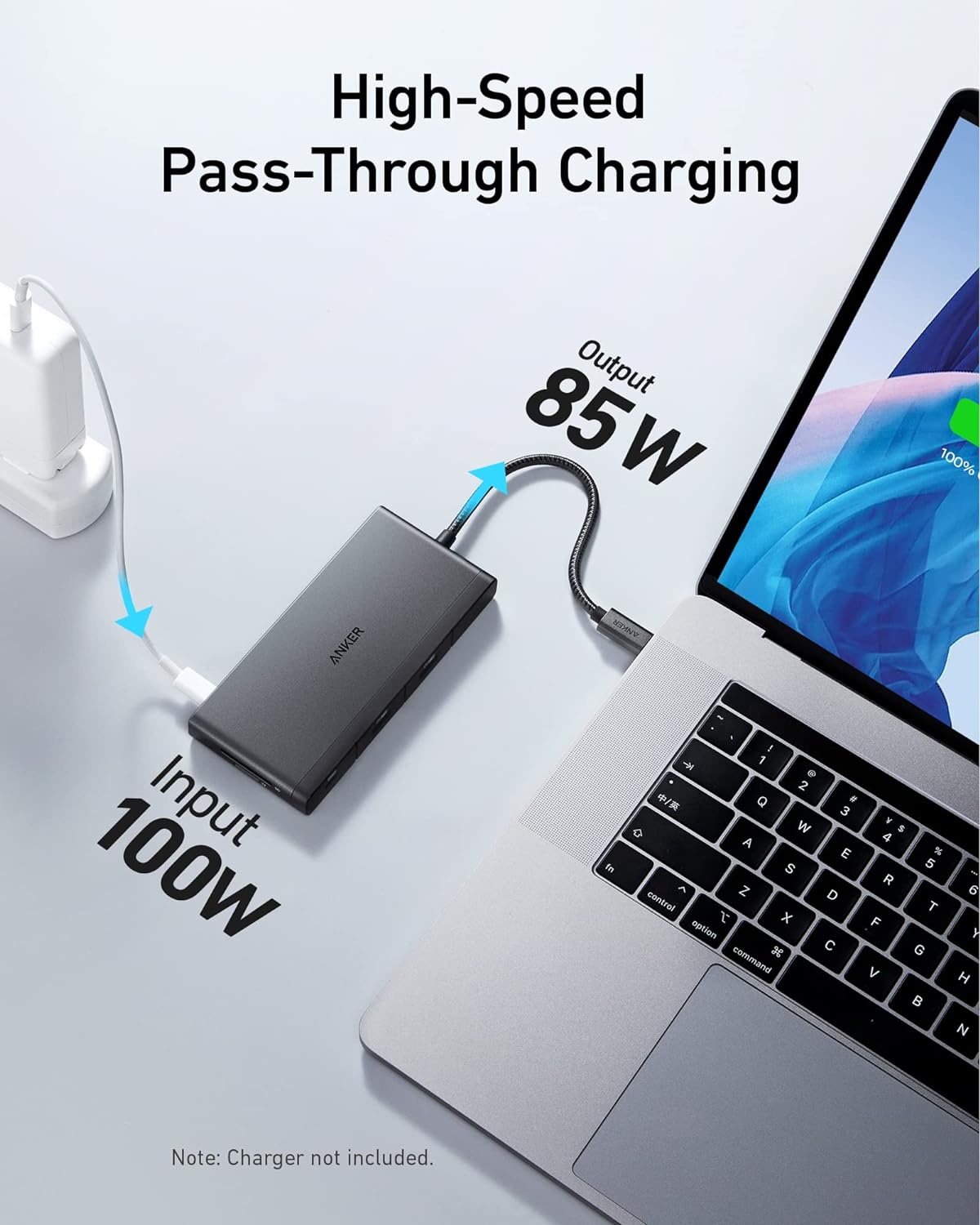 موزع Anker 552 USB-C (9 في 1، 4K HDMI)