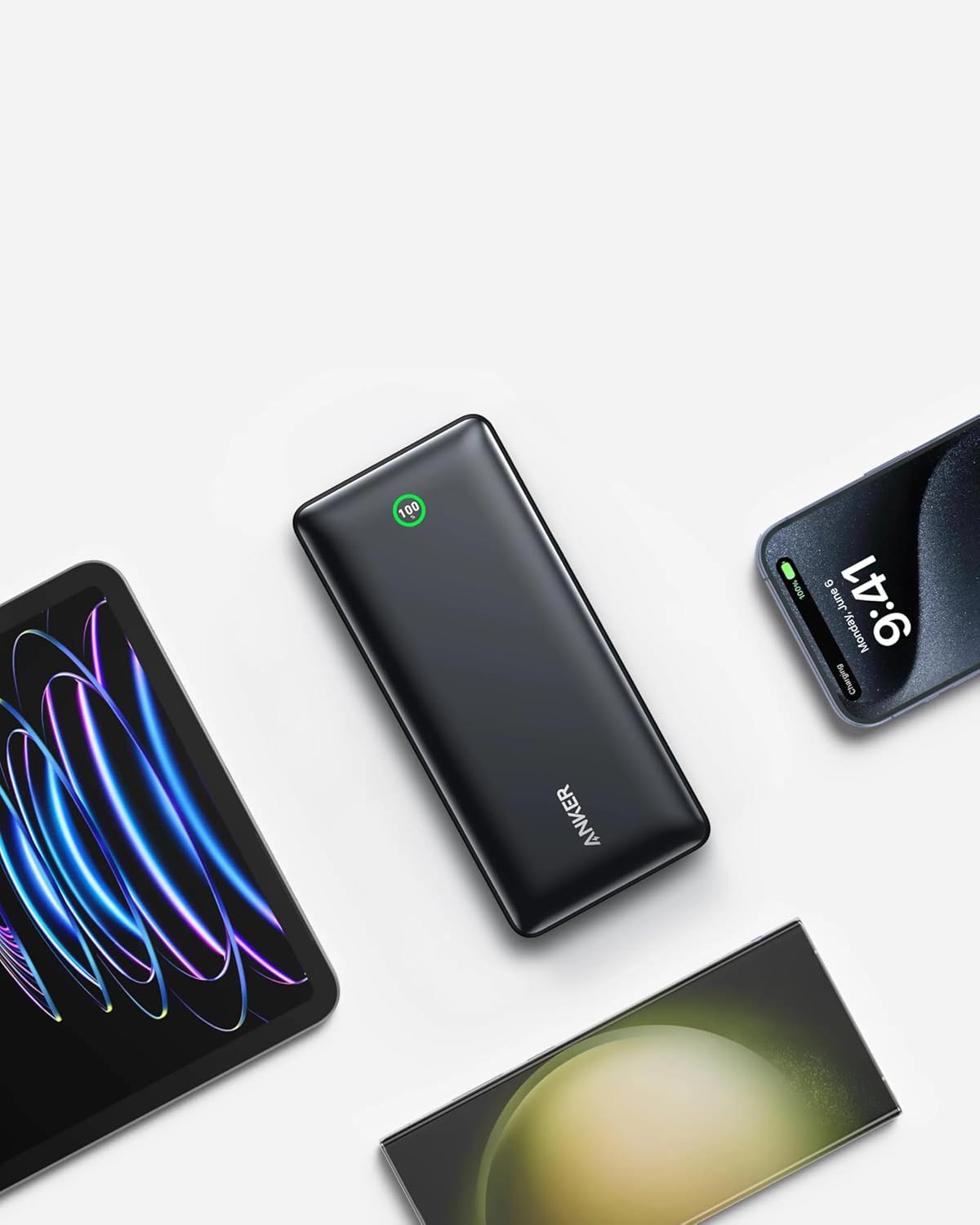 Anker Nano Power Bank 20K – 30W Fast Charging, Built-in USB-C Cable, Ultra-Compact 20000mAh Battery Pack for iPhone 17, 16, 15, 14, 13, Samsung Galaxy S25, S24,...