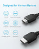 Anker HDMI Cable 8K@60Hz Certified Ultra High-Speed Durable Cable with HDMI 2.1 - 6ft