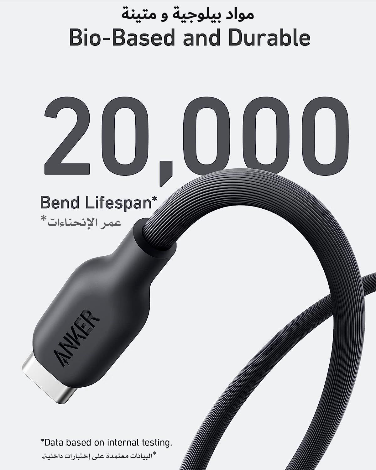 Anker 542 USB-C to Lightning 30W Cable 6ft / 2m - Black