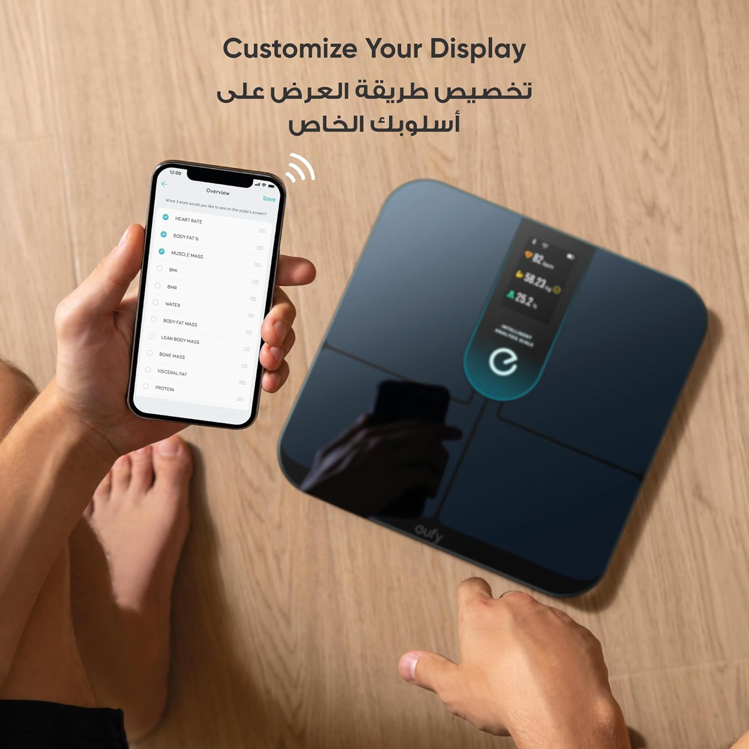Eufy by Anker Smart Scale P3 (Black, Model T9150K11) – 16-Metric Smart Scale with 3D Avatar
