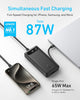 Anker Power Bank, 20000mAh Travel Essential Portable Charger with Built-in USB-C Cable, 3-Port 87W Max Fast Charging Battery Pack, for MacBook - A1383H11