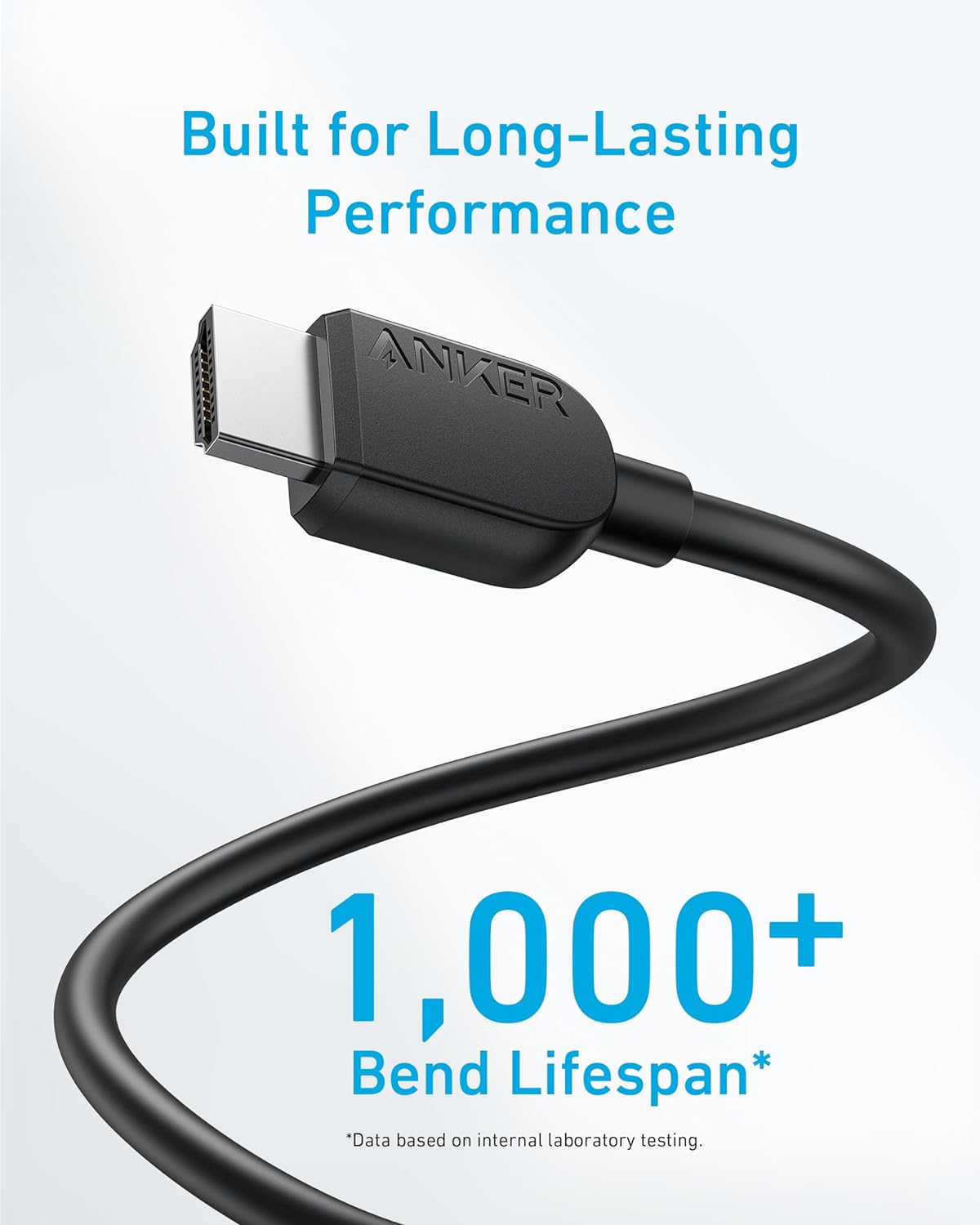 Anker HDMI Cable 8K@60Hz Certified Ultra High-Speed Durable Cable with HDMI 2.1 - 6ft