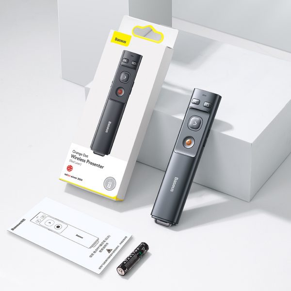 Baseus Orange Dot Wireless Presenter (Red Laser)