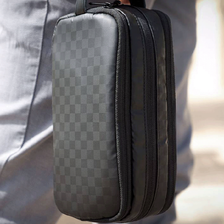 Green Lion Elegant Pouch Grating Black شنطة للإكسسوارات من شركة قر EM Square