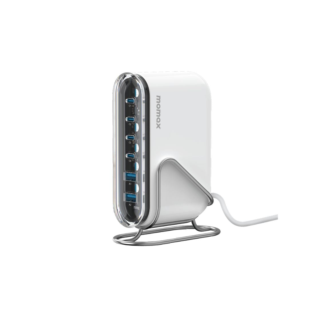 Momax 1-Charge Flow Plus PD 120W 6 Ports GAN Desktop CHarger