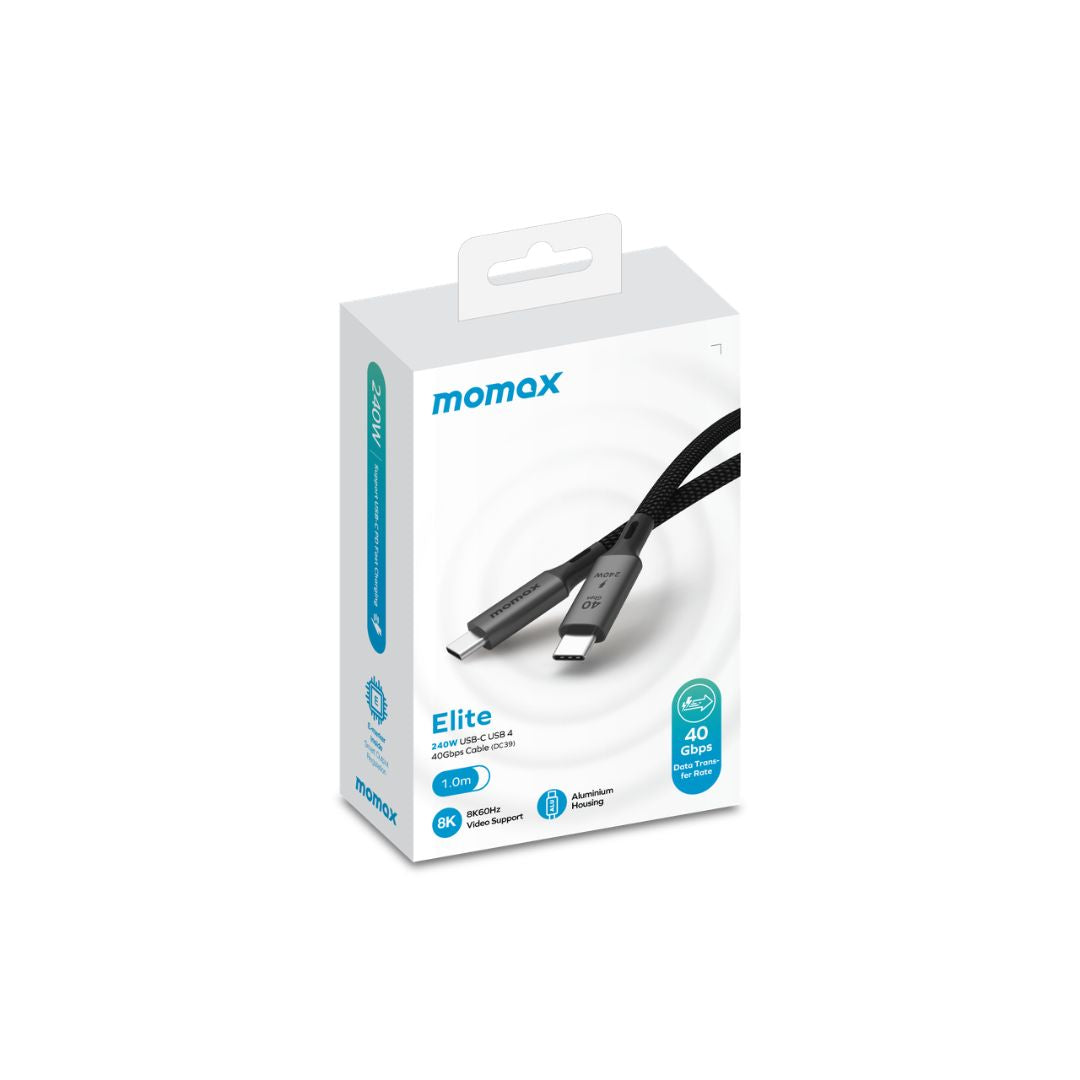 Momax Elite 240W USB-C to USB-C 4 40Gbps Cable 1M
