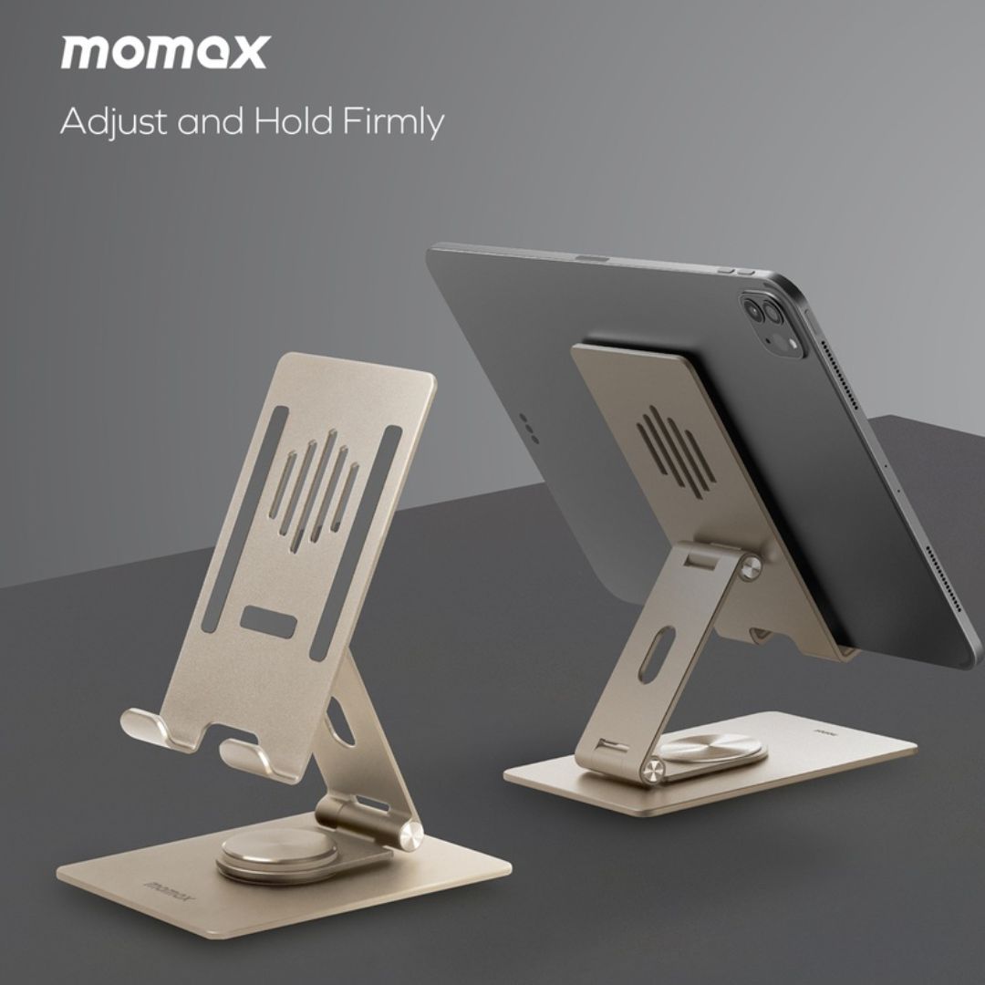 Momax Fold Stand Rotatable Phone & Tablet Stand - Titanium