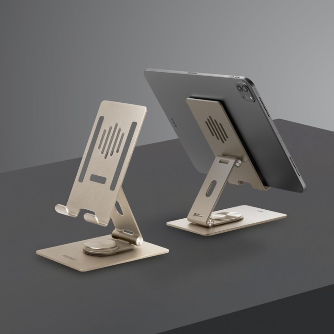 Momax Fold Stand Rotatable Phone & Tablet Stand - Titanium