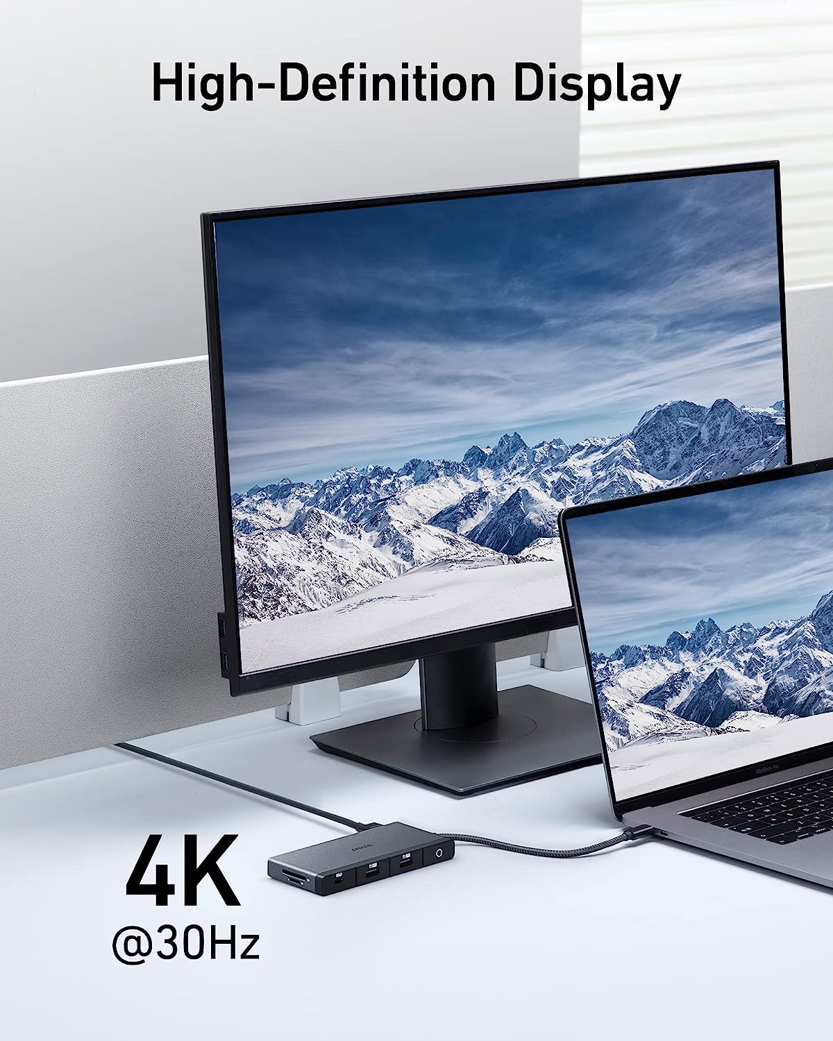 موزع Anker 552 USB-C (9 في 1، 4K HDMI)