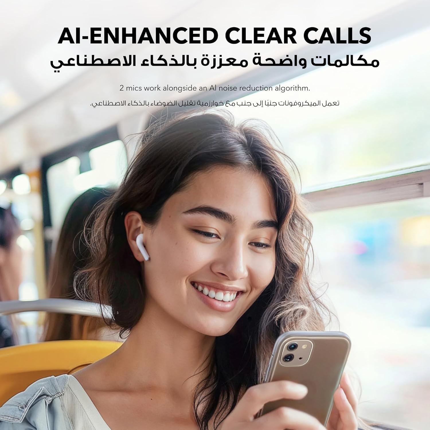 Soundcore K20i by Anker, Semi-in-Ear Earbuds, Bluetooth Wireless, 36H Playtime - White