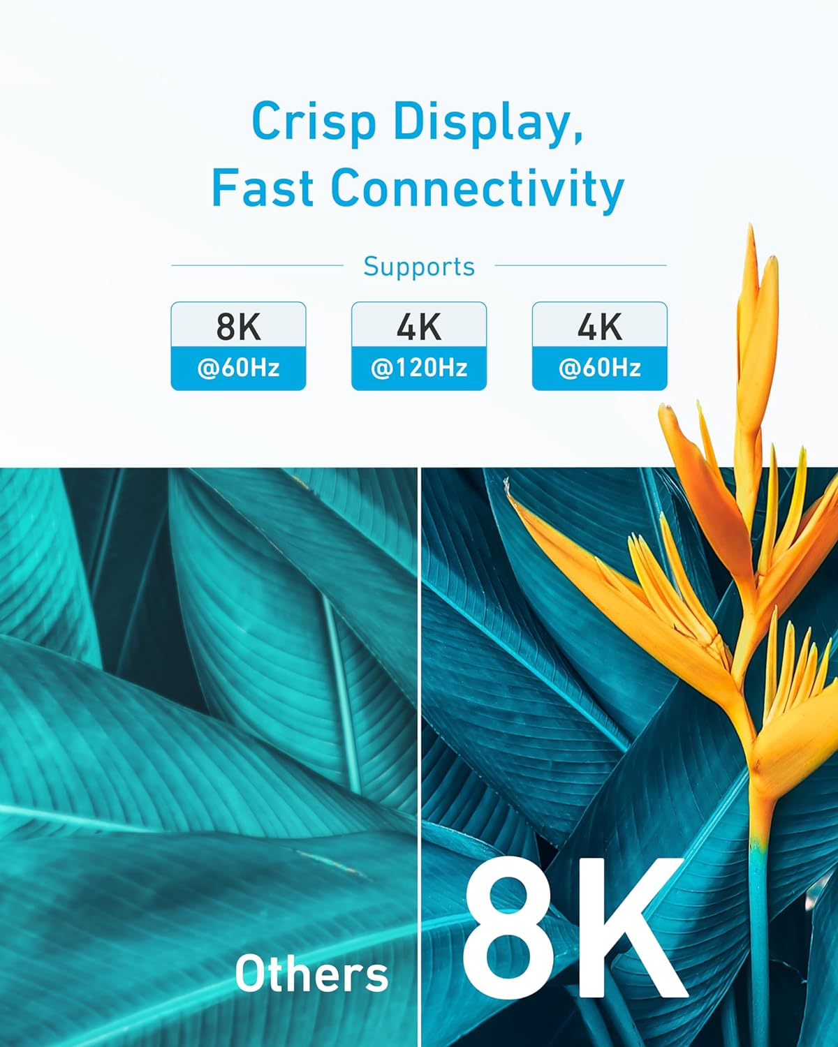 Anker HDMI Cable 8K@60Hz Certified Ultra High-Speed Durable Cable with HDMI 2.1 - 6ft