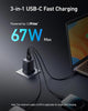 Anker - 336 Charger (67W) Dual PD 3 Port Wall Charger (A2674), black