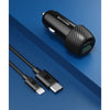 RAVPower VC031 PD Dual Port USB C Car Charger with USB C to Lightning Cable