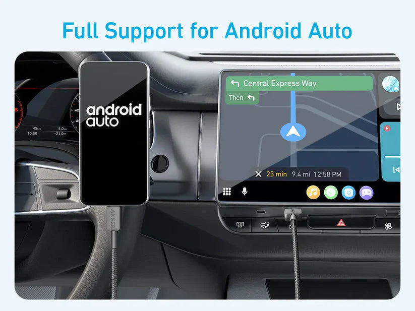 Anker 322 Braided USB-A to USB-C Cable (3 ft / 0.9 m, White) – Model A81H5H21