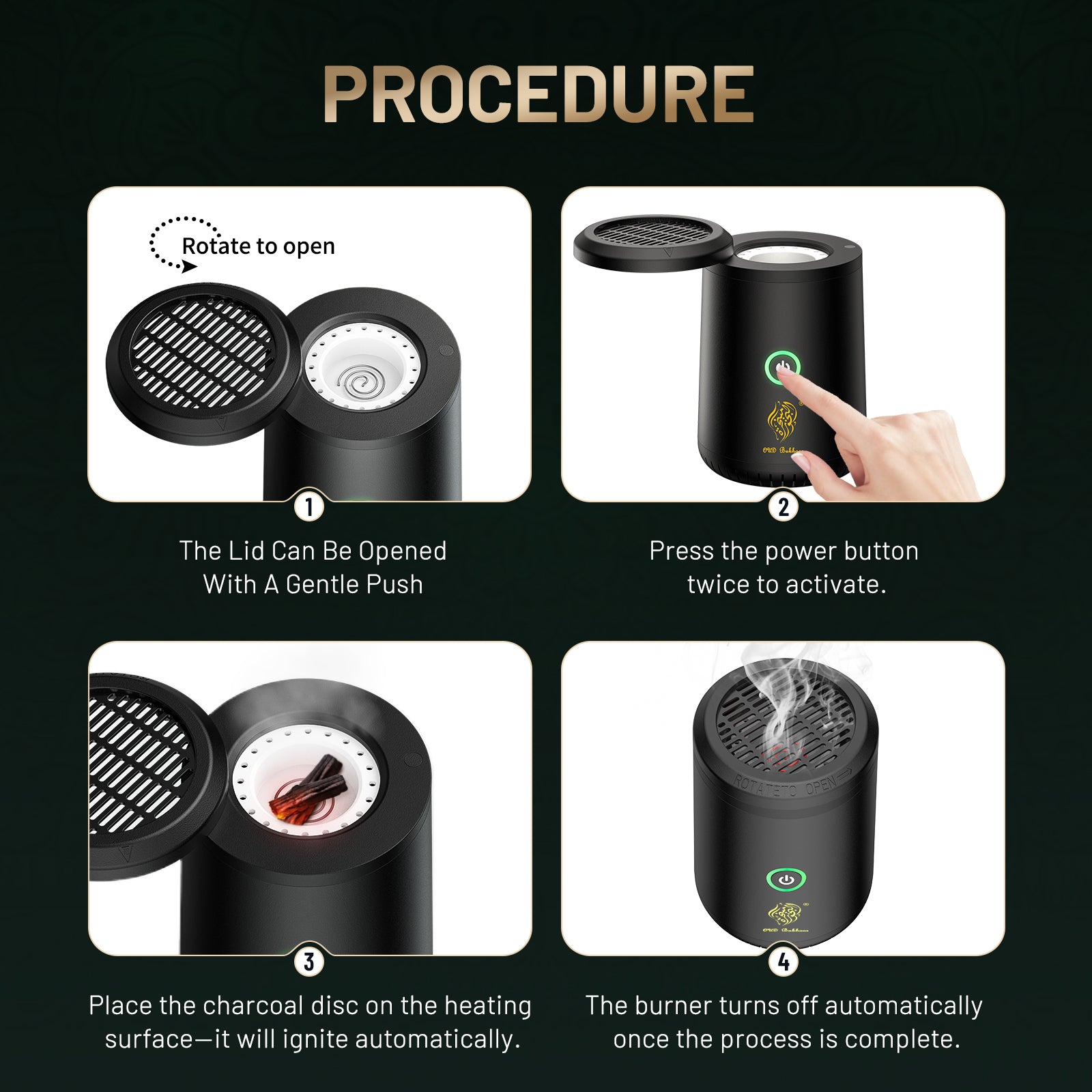 OUD Bakhoor BK-19 Mini Electric Incense Burner