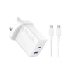 Anker 20W Dual Port High Speed Charger With USB-C Cable white – B2348k21