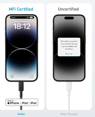 Anker 322 USB-C to Lightning Cable – 10 ft / 3 m, Black, 60 W PD – Model A81B7H11