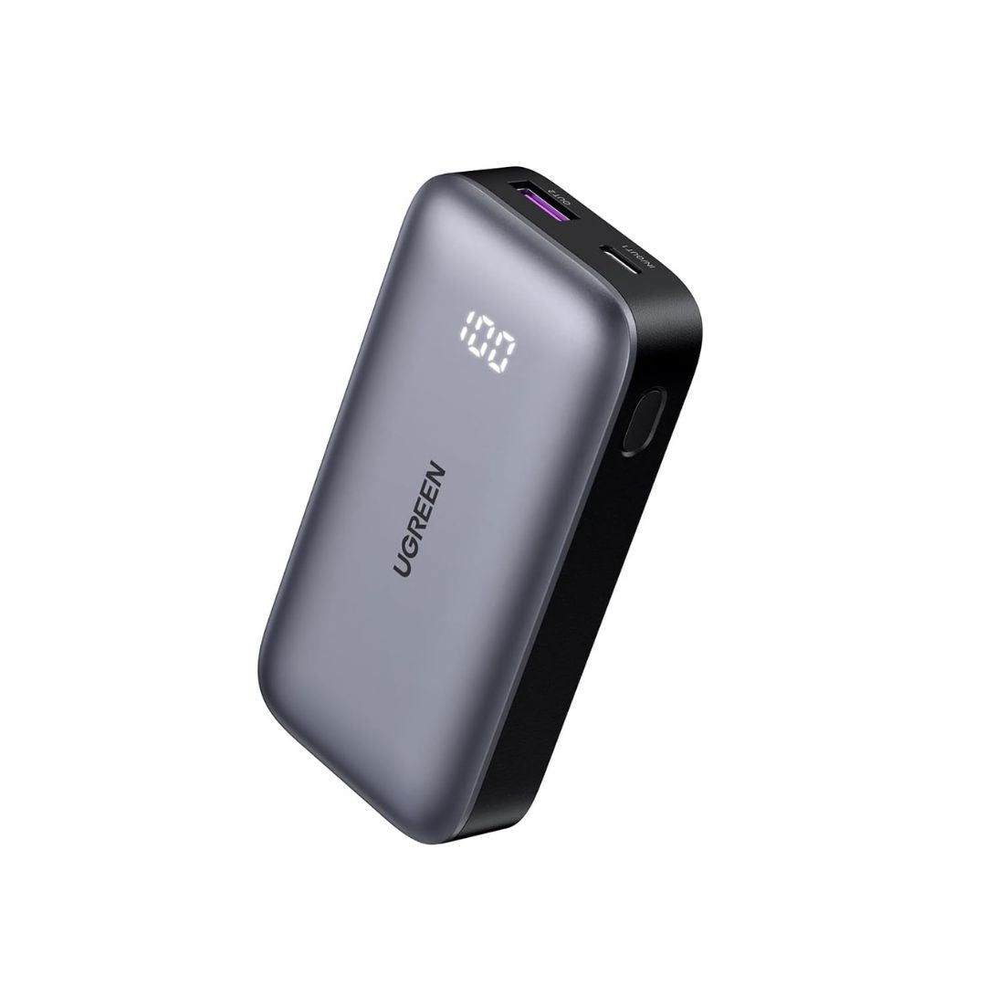 بنك طاقة صغير من يوجرين 30 وات، سعة بطارية 10,000 مللي أمبير/ساعة، منفذين PD3.0، USB C+A، شحن سريع، شاشة رقمية، شاحن محمول لهاتف iPhone 16 Pro Max/15/14