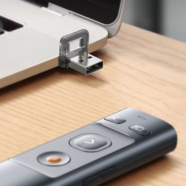 Baseus Orange Dot Wireless Presenter (Red Laser)