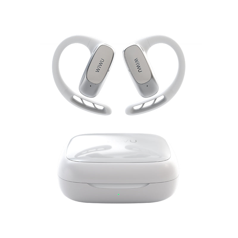 WiWU OWS O600 Sports Wireless Stereo Earbuds Bone Conductive Headphone Charging Case Open Buds Digital LED Battery Indicator
