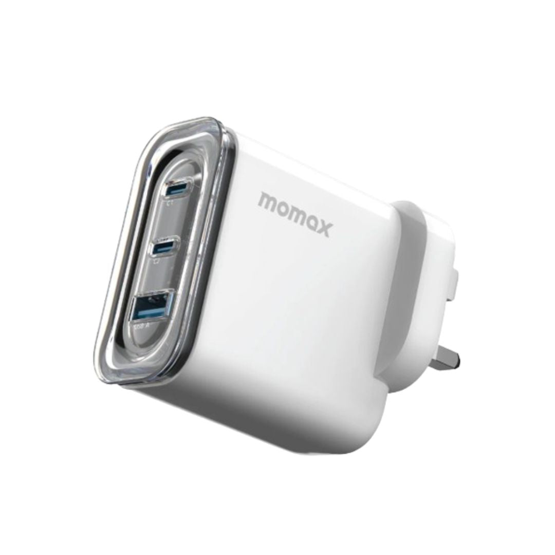 Momax 1-Charge Flow+ 3-Port 80W GaN Charger USB-C & USB-A