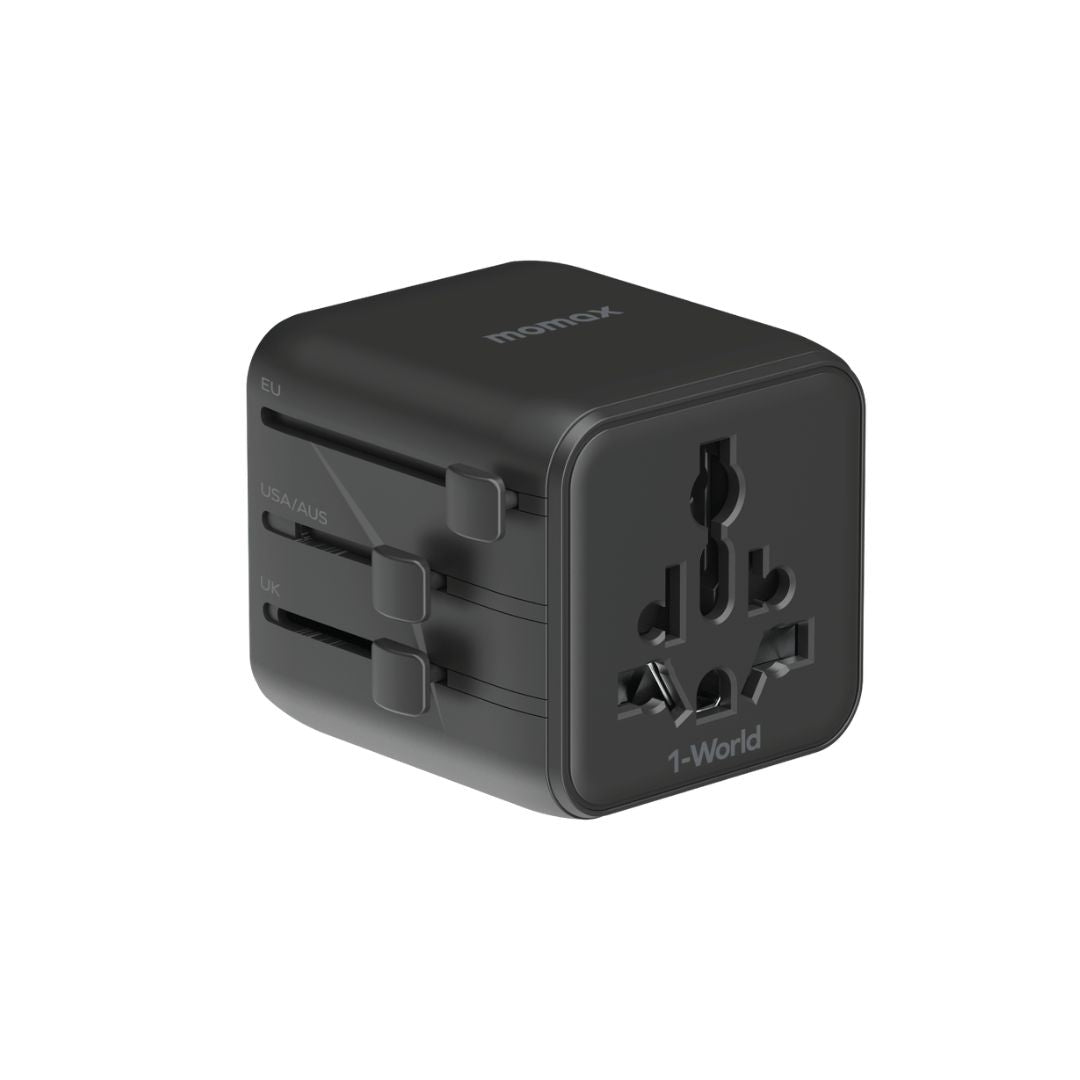 Momax 1-World 20W Universal Travel Charger with Dual AC