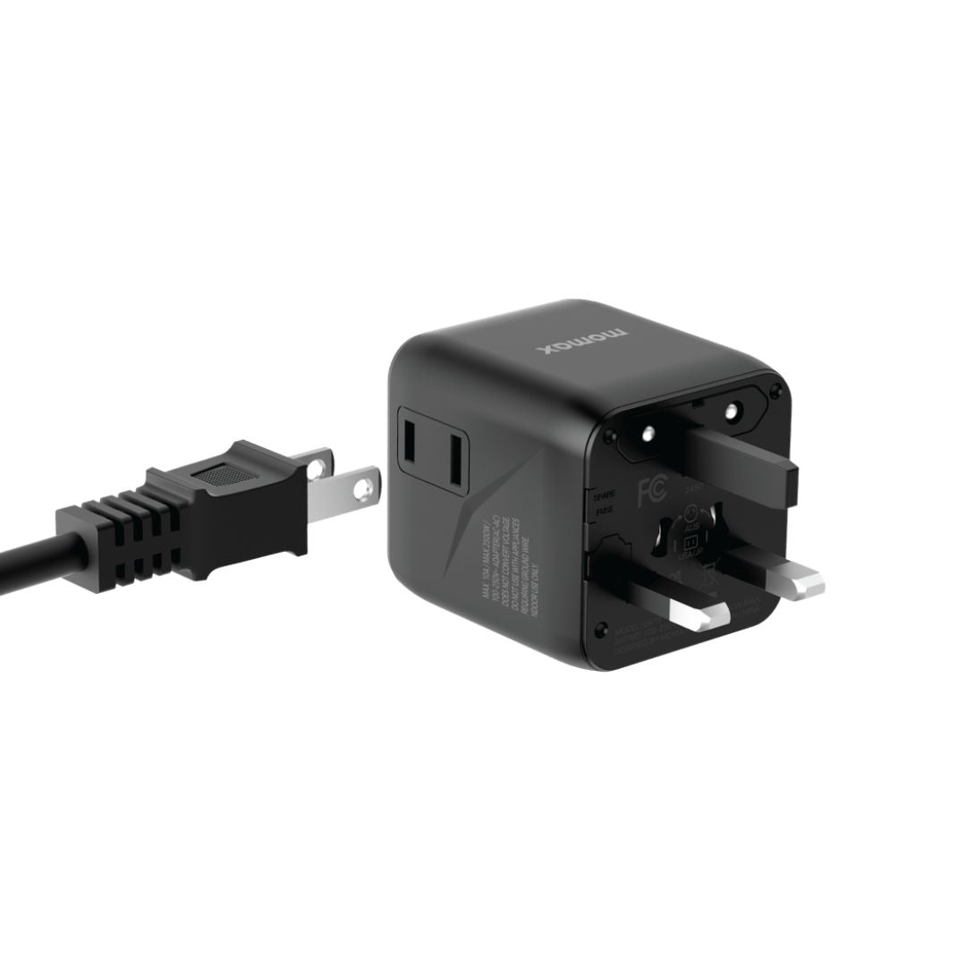 Momax 1-World 20W Universal Travel Charger with Dual AC