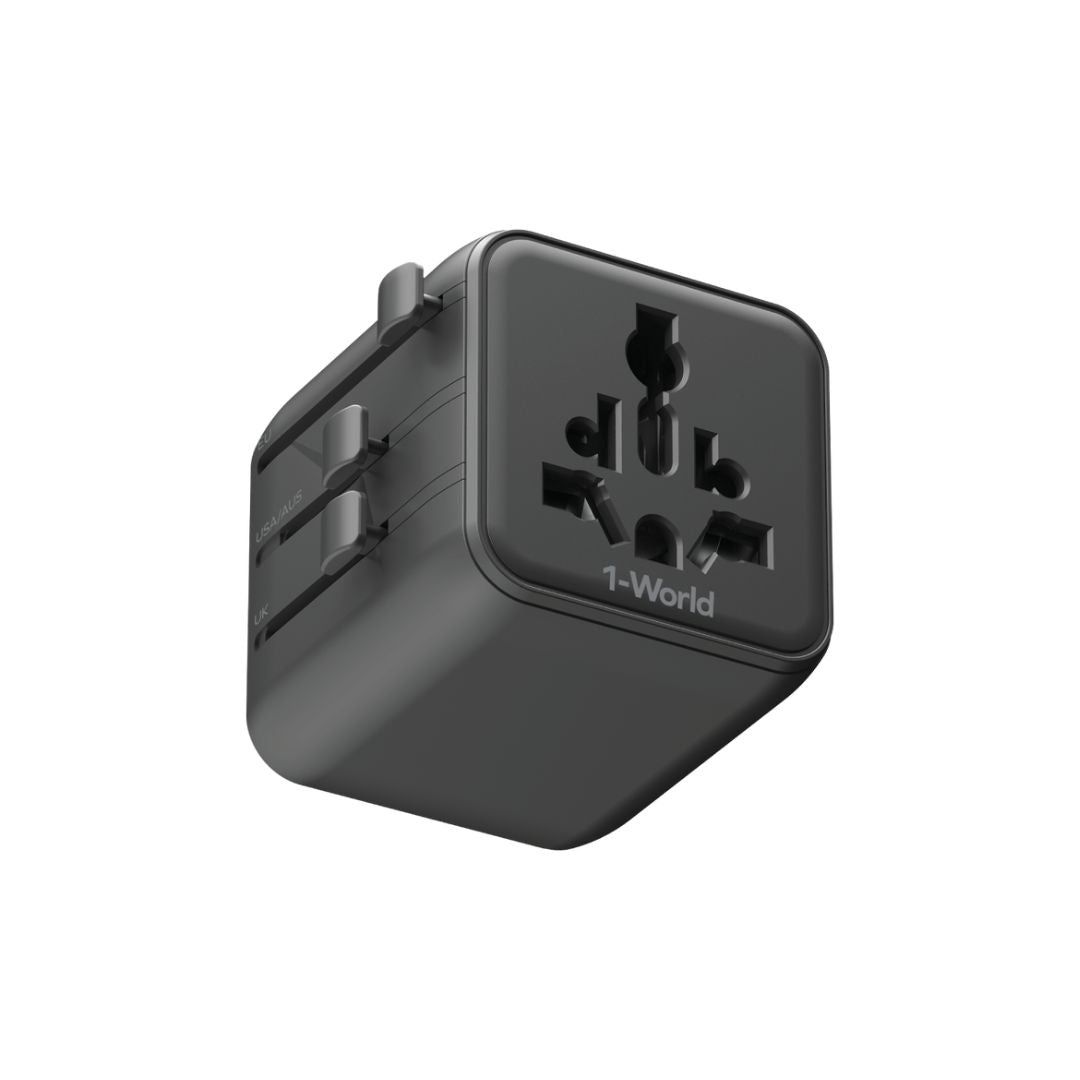Momax 1-World 20W Universal Travel Charger with Dual AC