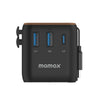 Momax 1-World+ 25W 3-Port Travel Charger Built-In USB-C Cable - Desert Titanium